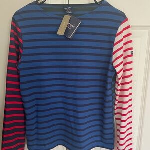 JCrew St. James NWT striped long sleeve color block tee size XS